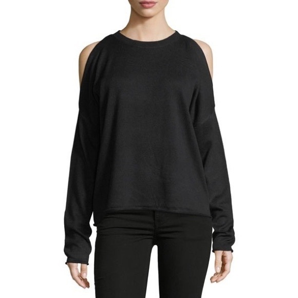 John + Jenn Tops - 🔥3 for 30 John + Jenn Cold Shoulder Black Sweater